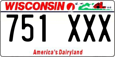 WI license plate 751XXX