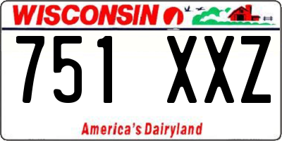 WI license plate 751XXZ