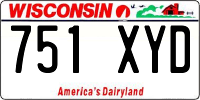 WI license plate 751XYD
