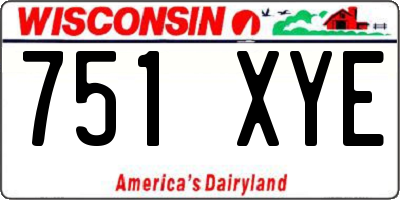 WI license plate 751XYE