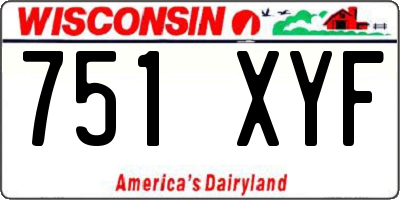 WI license plate 751XYF