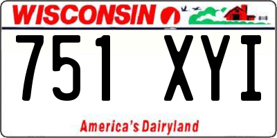 WI license plate 751XYI