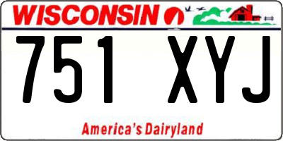WI license plate 751XYJ