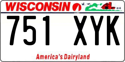 WI license plate 751XYK