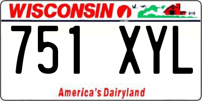 WI license plate 751XYL