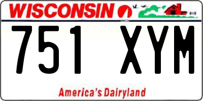 WI license plate 751XYM
