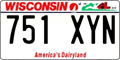 WI license plate 751XYN