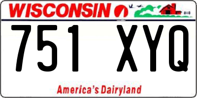 WI license plate 751XYQ