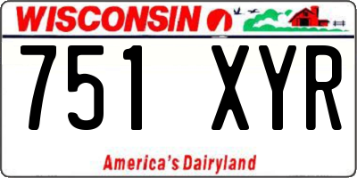 WI license plate 751XYR