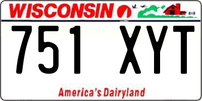 WI license plate 751XYT