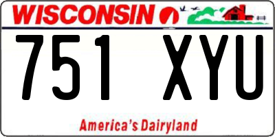 WI license plate 751XYU