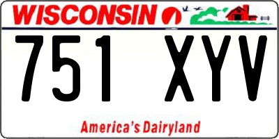 WI license plate 751XYV