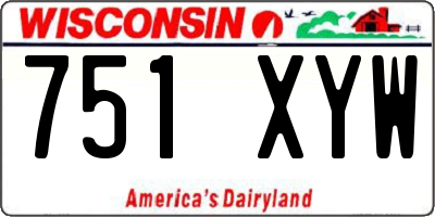 WI license plate 751XYW