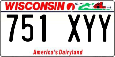 WI license plate 751XYY