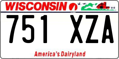 WI license plate 751XZA