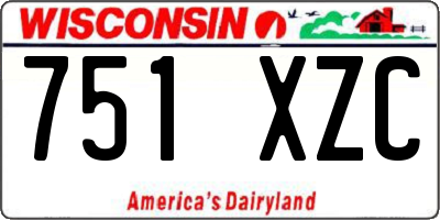 WI license plate 751XZC