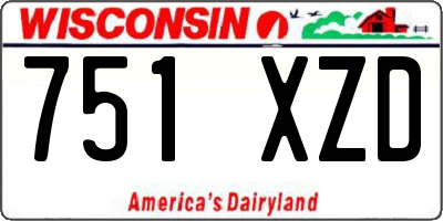 WI license plate 751XZD
