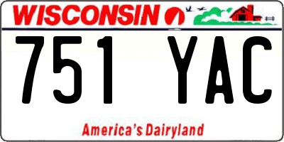 WI license plate 751YAC