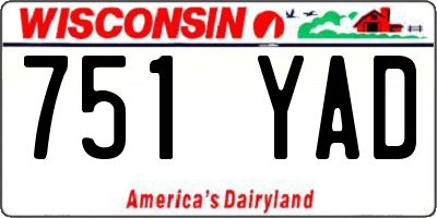 WI license plate 751YAD