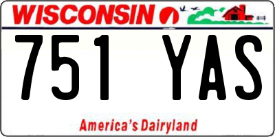 WI license plate 751YAS