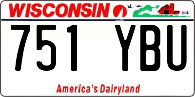 WI license plate 751YBU