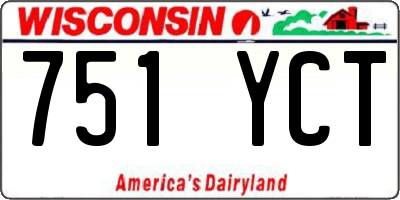 WI license plate 751YCT