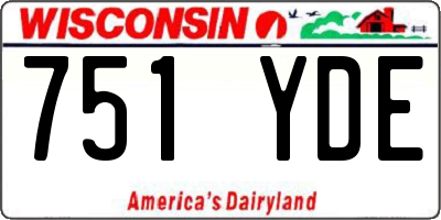WI license plate 751YDE