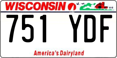WI license plate 751YDF