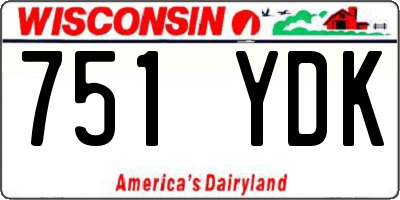 WI license plate 751YDK