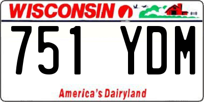 WI license plate 751YDM