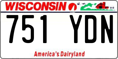 WI license plate 751YDN
