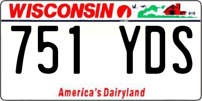 WI license plate 751YDS
