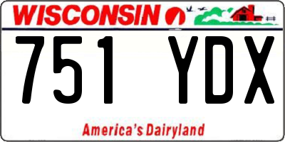 WI license plate 751YDX