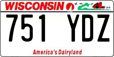 WI license plate 751YDZ