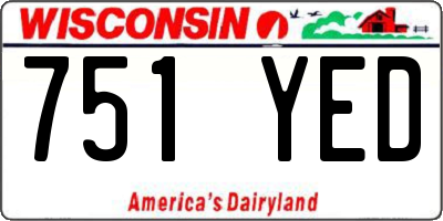 WI license plate 751YED