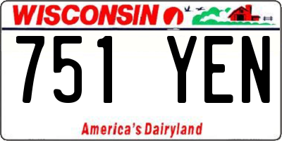 WI license plate 751YEN