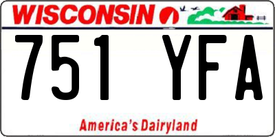 WI license plate 751YFA