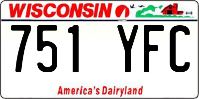 WI license plate 751YFC