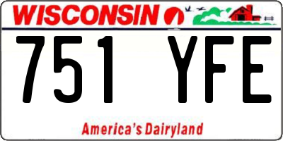WI license plate 751YFE
