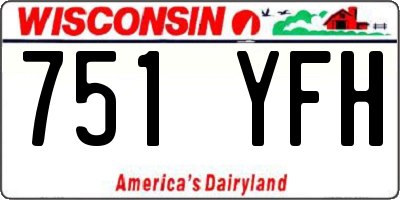 WI license plate 751YFH