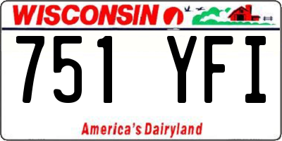 WI license plate 751YFI