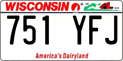 WI license plate 751YFJ