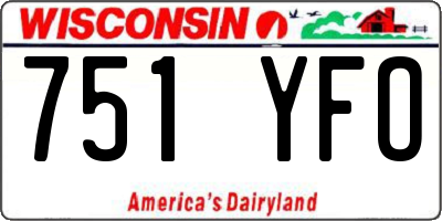 WI license plate 751YFO