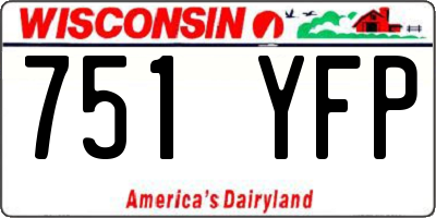 WI license plate 751YFP