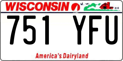 WI license plate 751YFU