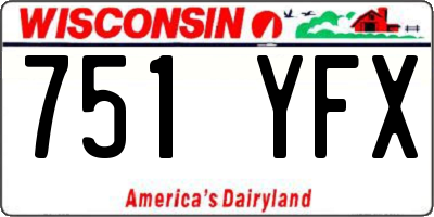WI license plate 751YFX