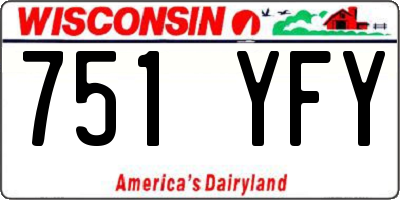 WI license plate 751YFY