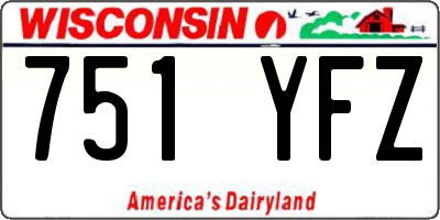 WI license plate 751YFZ