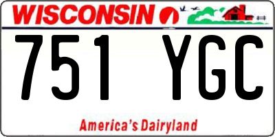 WI license plate 751YGC