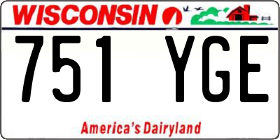 WI license plate 751YGE